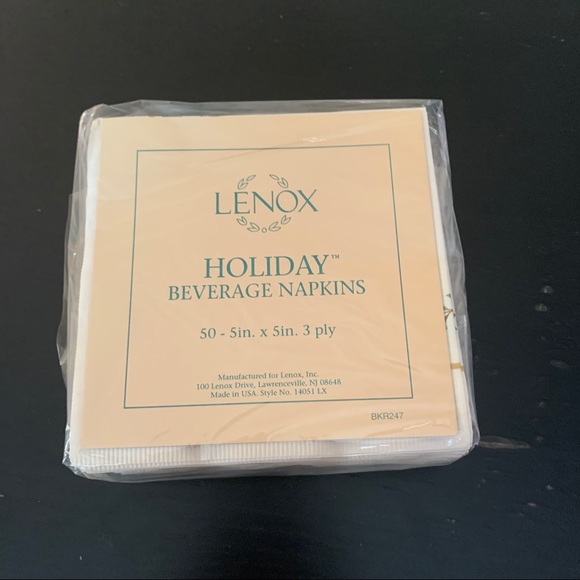 Lenox Holiday Beverage Napkin Set - 50 count 5” x 5” 3 ply - Picture 3 of 3